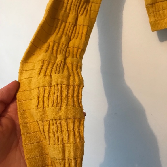 Mustard Yellow Knit Crop Top - Picture 5 of 6